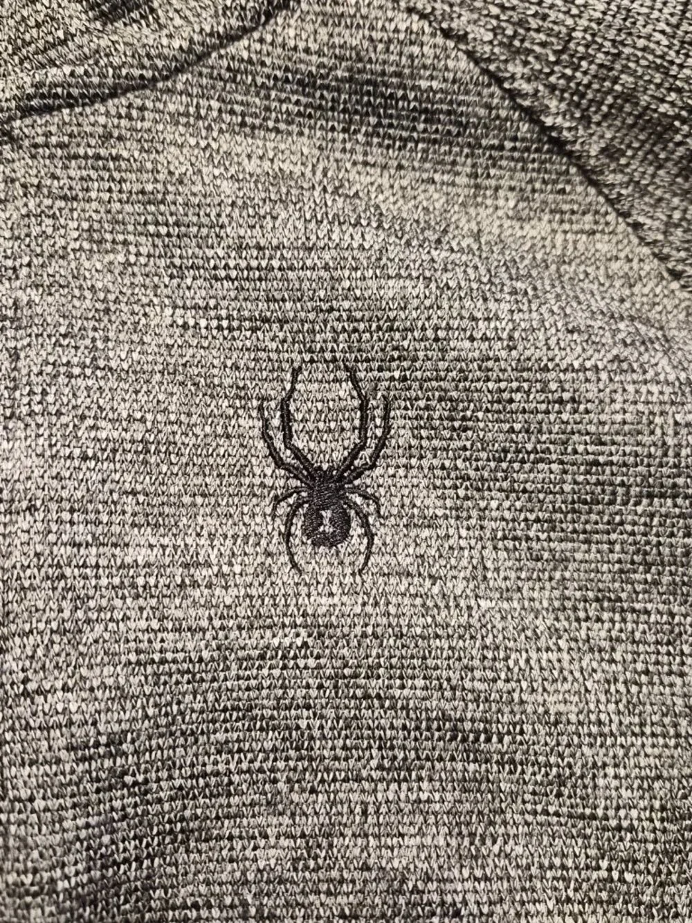 Spyder Sweater Mens Medium Gray Core Knit 1/4 Zip Mock Neck Ski Pullover G151